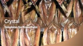  Presentation with fish processing - Audience pleasing slide set consisting of fish processing - kippers in the process backdrop and a  colored foreground