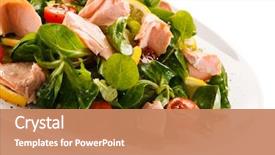  Presentation with salmon grilled fish salmon grilled - Audience pleasing slides consisting of fish salad - grilled salmon backdrop and a coral colored foreground