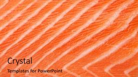  Presentation with fish scales - Colorful PPT theme enhanced with fish scales - fresh red salmon texture closeup backdrop and a coral colored foreground