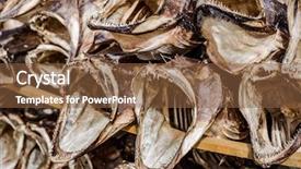  Presentation with norway - PPT theme featuring fish-shop-reine-lofoten-norway background and a  colored foreground