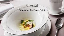  Presentation with soup - Amazing presentation theme having fish soup backdrop and a light gray colored foreground