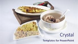  Presentation with bitter - Cool new slides with fish stir fried bitter gourd backdrop and a  colored foreground