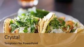  Presentation with fish tacos - Amazing slides having fish tacos with slaw lemon backdrop and a gold colored foreground