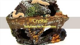  Presentation with treasure chest - Presentation theme with fish tank - side view of treasure chest background and a tawny brown colored foreground