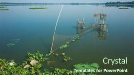  Presentation with lake fish - Beautiful PPT layouts featuring fish-traps-on-taung-tha backdrop and a tawny brown colored foreground