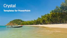  Presentation with fisherman - Beautiful PPT theme featuring mont blanc - beautiful beach of ngapal backdrop and a teal colored foreground