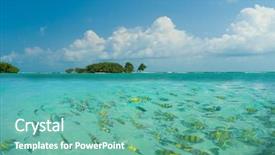  Presentation with krabi - PPT theme with poda beach in krabi thailand background and a seafoam green colored foreground