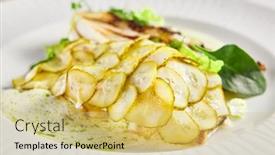  Presentation with fish scales - Amazing theme having fish-with-cucumber-scales backdrop and a yellow colored foreground