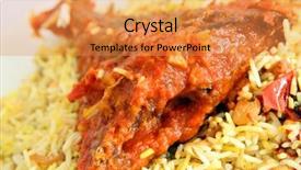  Presentation with cardamom - PPT layouts featuring fishbone - traditional gulf arab fish majboos background and a gold colored foreground