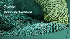  Presentation with fisher - Slide deck with fisher net background and a ocean colored foreground
