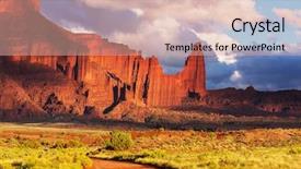  Presentation with fisher - Presentation enhanced with fisher tower in utah background and a coral colored foreground