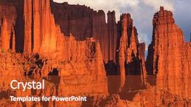  Presentation with fisher - Presentation theme with fisher tower in utah background and a tawny brown colored foreground
