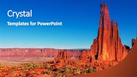  Presentation with fisher - Colorful presentation theme enhanced with fisher tower in utah backdrop and a gray colored foreground