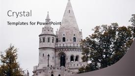  Presentation with hungary - Presentation featuring fisherman-bastion-white-tower background and a white colored foreground