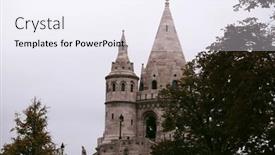  Presentation with hungary - Presentation theme having fisherman-bastion-white-tower background and a sky blue colored foreground