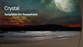  Presentation with guys night out - Amazing presentation theme having fisherman boat - tropical night fishermen go backdrop and a ocean colored foreground