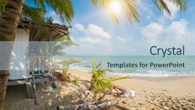  Presentation with fisherman - Cool new presentation theme with fisherman cabin on the beach in thailand backdrop and a lemonade colored foreground