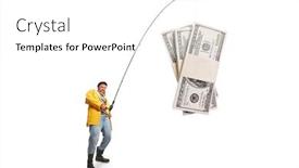  Presentation with fisherman - Audience pleasing PPT theme consisting of fisherman-catching-money backdrop and a white colored foreground