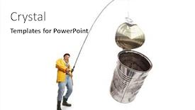  Presentation with fisherman - Beautiful PPT layouts featuring fisherman-catching-tin backdrop and a white colored foreground