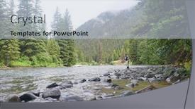  Presentation with gallatin river - Slide deck having fisherman-fishing-in-gallatin-river background and a lemonade colored foreground