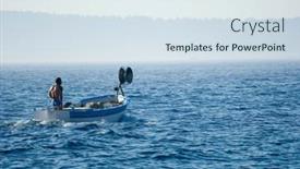  Presentation with fisherman - Cool new presentation theme with fisherman-on-a-small-old backdrop and a  colored foreground