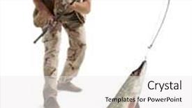  Presentation with fisherman - Theme enhanced with fisherman with big fish - pike esox lucius isolated on white background and a white colored foreground