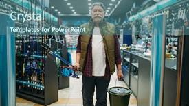  Presentation with fisherman - PPT layouts having fisherman-with-rod-and-bucket background and a ocean colored foreground