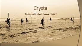  Presentation with sri lanka - PPT layouts having fishermen at sunset near gall background and a  colored foreground