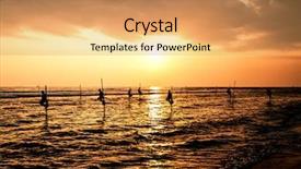  Presentation with sri lanka dunhinda falls - Cool new presentation theme with fishermen at sunset near gall backdrop and a  colored foreground