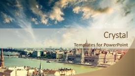  Presentation with budapest - Slide deck having fishermen bastion in budapest background and a lemonade colored foreground