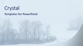  Presentation with winter river - Colorful presentation enhanced with fishermen on the ice dnipr backdrop and a sky blue colored foreground