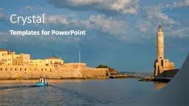  Presentation with old fishing boat - Amazing PPT layouts having fishing-boat-going-to-sea backdrop and a seafoam green colored foreground