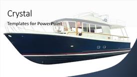  Presentation with fishing boat - Slides having fishing boats - image of a motor boat background and a white colored foreground