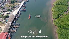  Presentation with fishing boats - Audience pleasing slides consisting of fishing-boats-and-port backdrop and a dark gray colored foreground