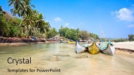  Presentation with goa - Cool new presentation with fishing boats at baga beach backdrop and a soft green colored foreground