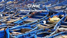  Presentation with fishing boats - PPT theme having fishing boats in essaouira morocco background and a ocean colored foreground