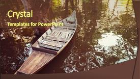  Presentation with fishing boats - Colorful slides enhanced with fishing boats in kep cambodia backdrop and a tawny brown colored foreground