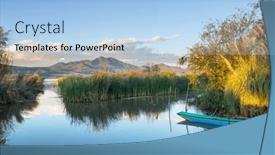  Presentation with fishing boats - PPT theme featuring fishing-boats-in-mexico background and a light blue colored foreground