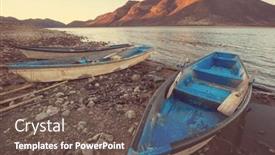  Presentation with fishing boats - PPT theme enhanced with fishing-boats-in-mexico background and a tawny brown colored foreground