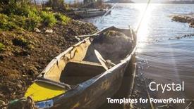  Presentation with fishing boats - Presentation theme consisting of fishing-boats-in-mexico background and a tawny brown colored foreground