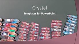  Presentation with overfishing - Slide set enhanced with fishing-boats-in-port background and a gray colored foreground