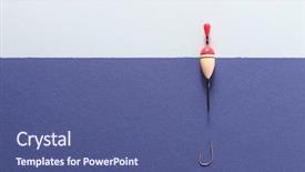  Presentation with fishing - Amazing slides having fishing bobber on blue background backdrop and a ocean colored foreground