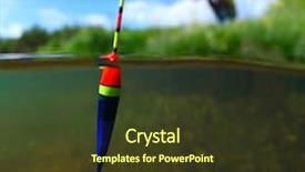  Presentation with fisherman - Audience pleasing slide deck consisting of fishing fish - bright float on a water backdrop and a tawny brown colored foreground