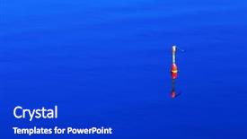 Presentation with fishing - Presentation consisting of fishing float on the blue background and a  colored foreground