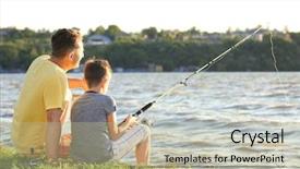  Presentation with flood control river - Amazing presentation having fishing from shore on river backdrop and a mint green colored foreground