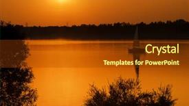  Presentation with sunset - Theme with pipe of a red sports background and a red colored foreground