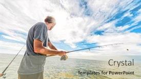  Presentation with sea fishing - Audience pleasing PPT theme consisting of fishing-in-everglades-florida-usa backdrop and a mint green colored foreground