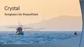  Presentation with thailand - Slides enhanced with fishing in the gulf background and a lemonade colored foreground