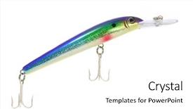  Presentation with brown sugar isolated on white - Beautiful PPT layouts featuring fishing lure isolated on white backdrop and a  colored foreground
