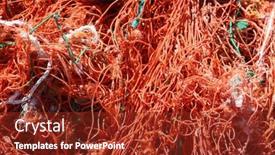  Presentation with fishing gear - Slides consisting of fishing-net-backgrounds-and-textures background and a tawny brown colored foreground